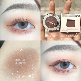 雪饼暖豆沙色 brick平替 juduo橘朵单色眼影M187温柔灰粉带细闪M