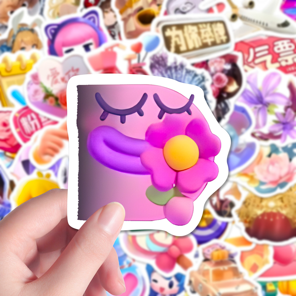 216张爆款抖音礼物网红贴纸个性直播间氛围小道具创意装饰防水贴