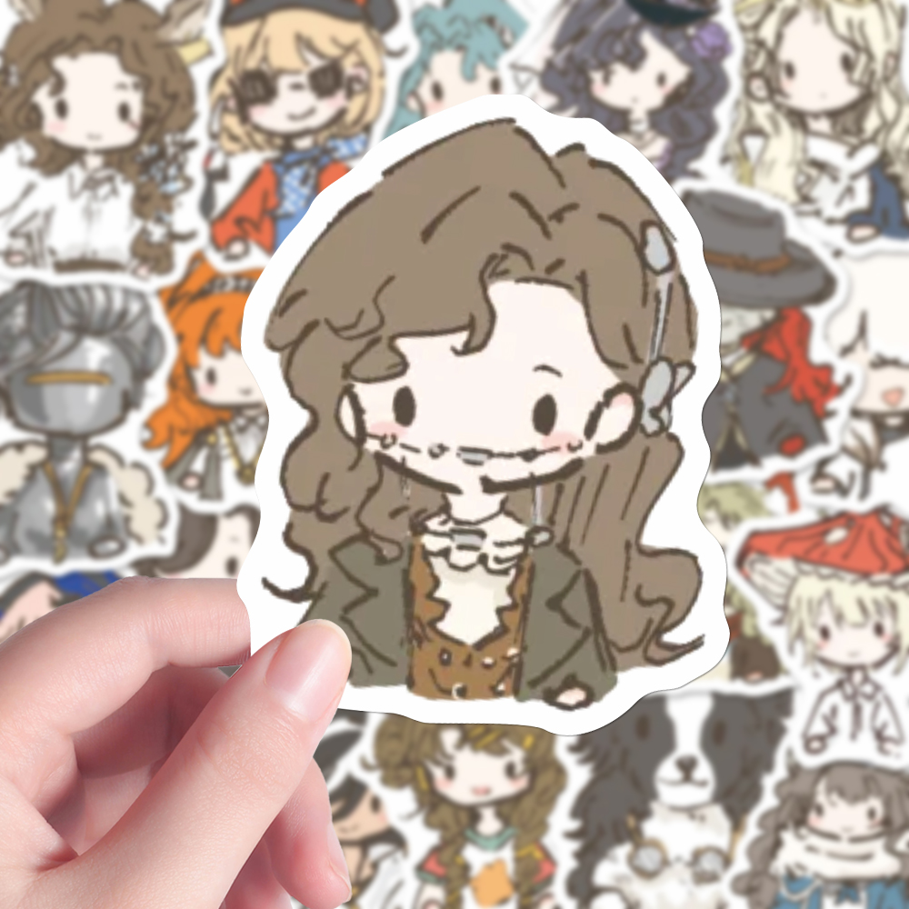 100张重返1999手绘贴纸是的我玩1999游戏周边diy卡通可爱人物手账