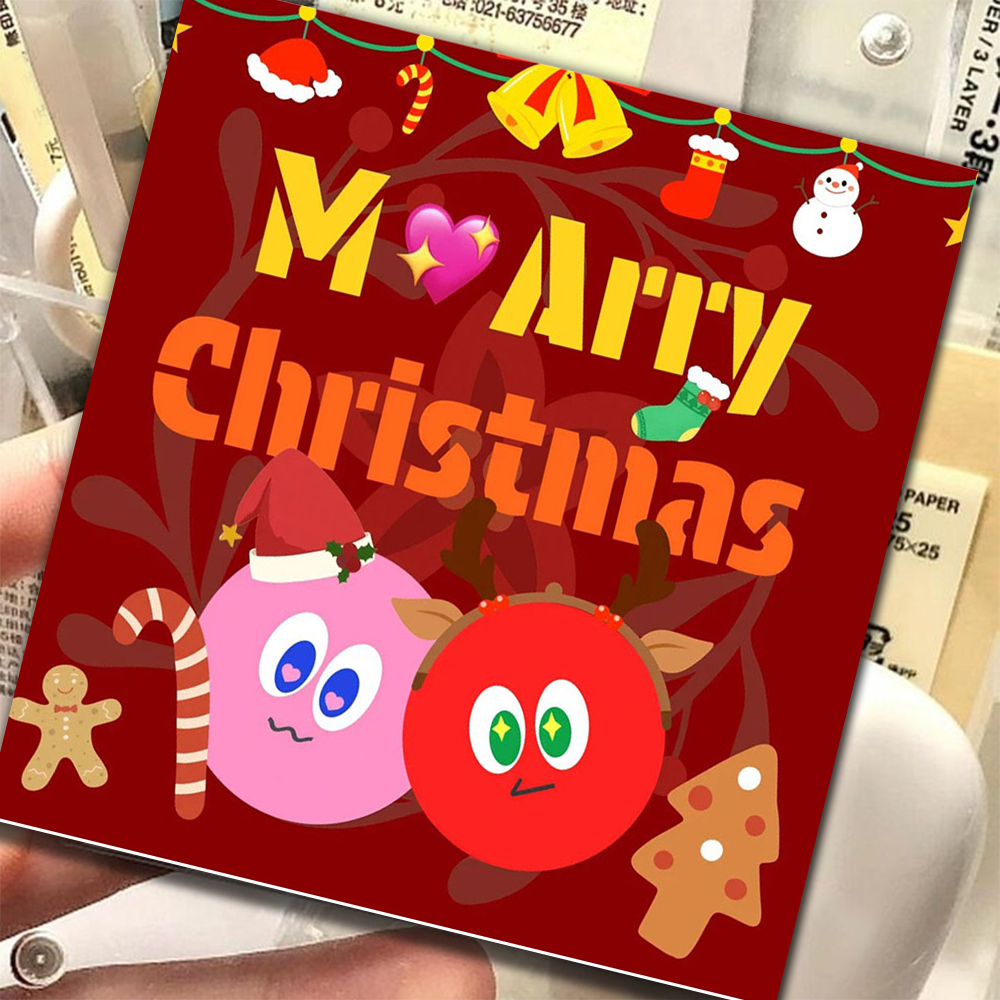 100张WMLS集合五月天圣诞方卡可爱卜卜大王圣诞节日氛围感周边卡