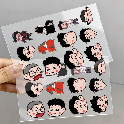 36张喜人奇妙夜手绘卡通大头转印贴纸喜人四士同堂小力士可爱装饰