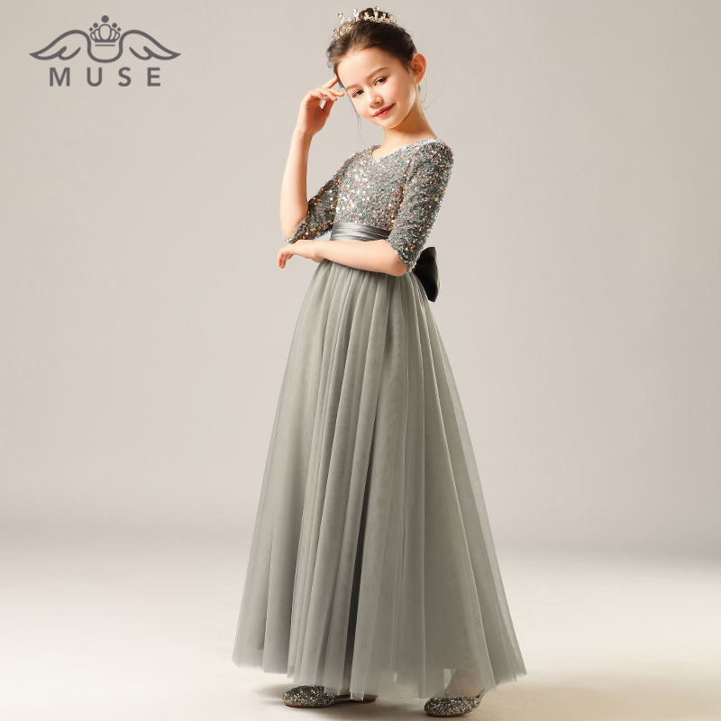 女童高端公主大提琴演奏晚礼服