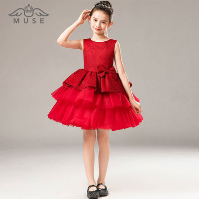 muse儿童公主裙女童写真主持走秀