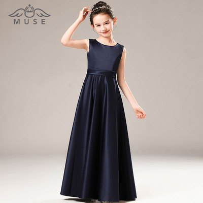muse高定藏青色女大童乐团演出服
