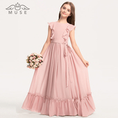 2023女儿童礼服晚礼服小提琴钢琴音乐合唱团舞台演奏服装 优雅雪纺