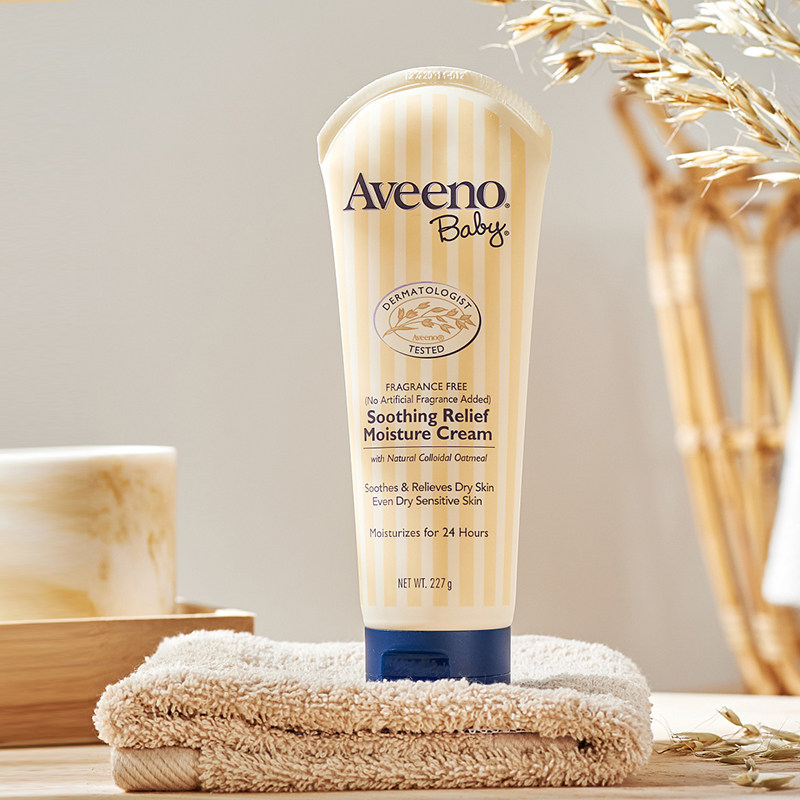 Aveeno艾惟诺天然燕麦婴儿舒缓柔嫩润肤乳227g儿童面霜身体乳液