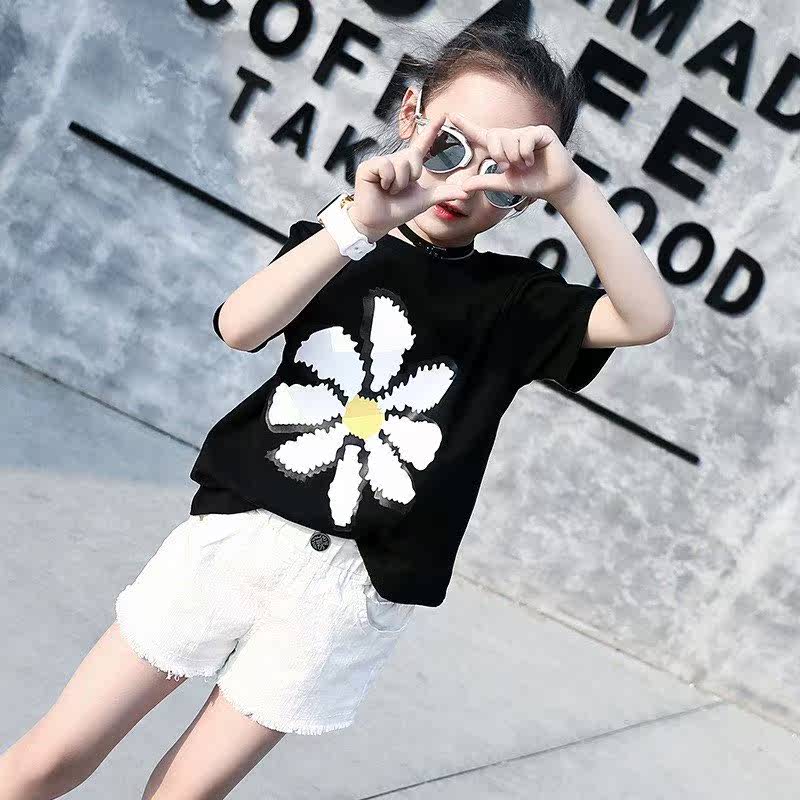 女童装T恤2018夏装新款小学生5韩版中大童上衣刺绣短袖女孩儿童潮|ruв категории Женская одежда, футболка - от Buy2taobao.com для оказания профессиональной услуги покупки агента Taobao
