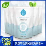 Bảo vệ thực vật rõ ràng để giặt xà phòng chất lỏng 500ml * 5 túi quần áo Chất tẩy rửa để vết bẩn máy giặt rửa tay - Dịch vụ giặt ủi