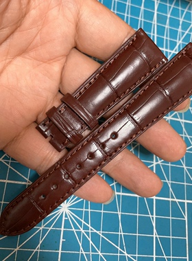 奢琳适用百达翡丽鳄鱼皮带男女20-16黑色棕色定做21-18真皮手工22