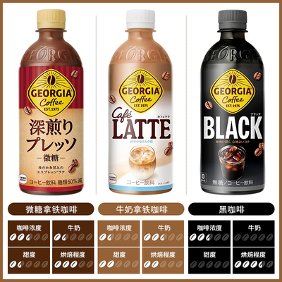 乔治亚即饮咖啡冰美式拿铁