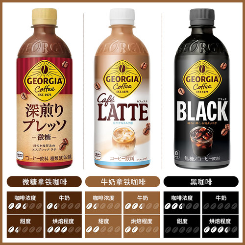 乔治亚即饮咖啡冰美式拿铁