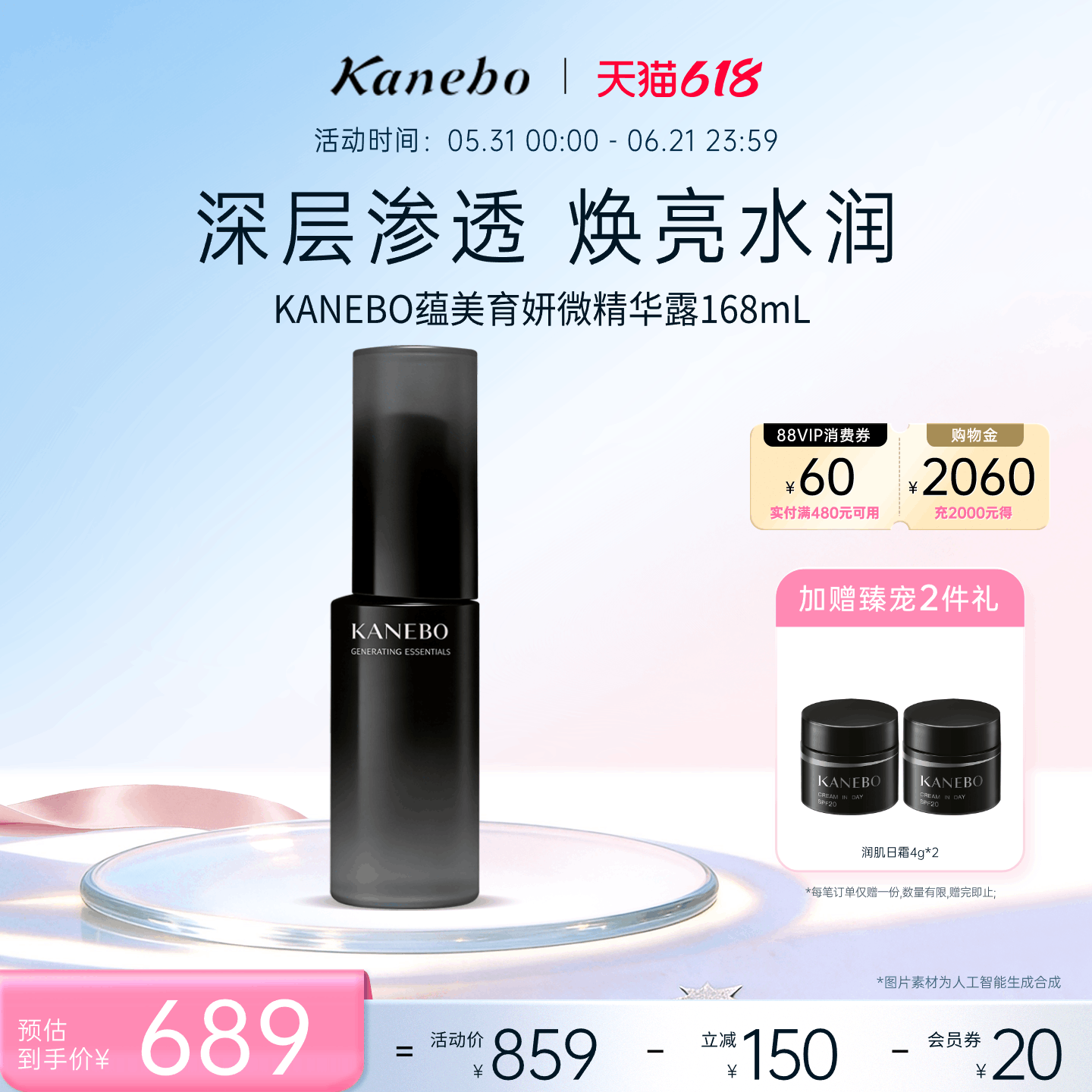 Kanebo嘉娜宝佳丽宝蕴美育妍微精华露168mL水润滋养弹润精华水