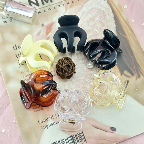 发饰南瓜抓夹发夹头饰顶夹高马尾