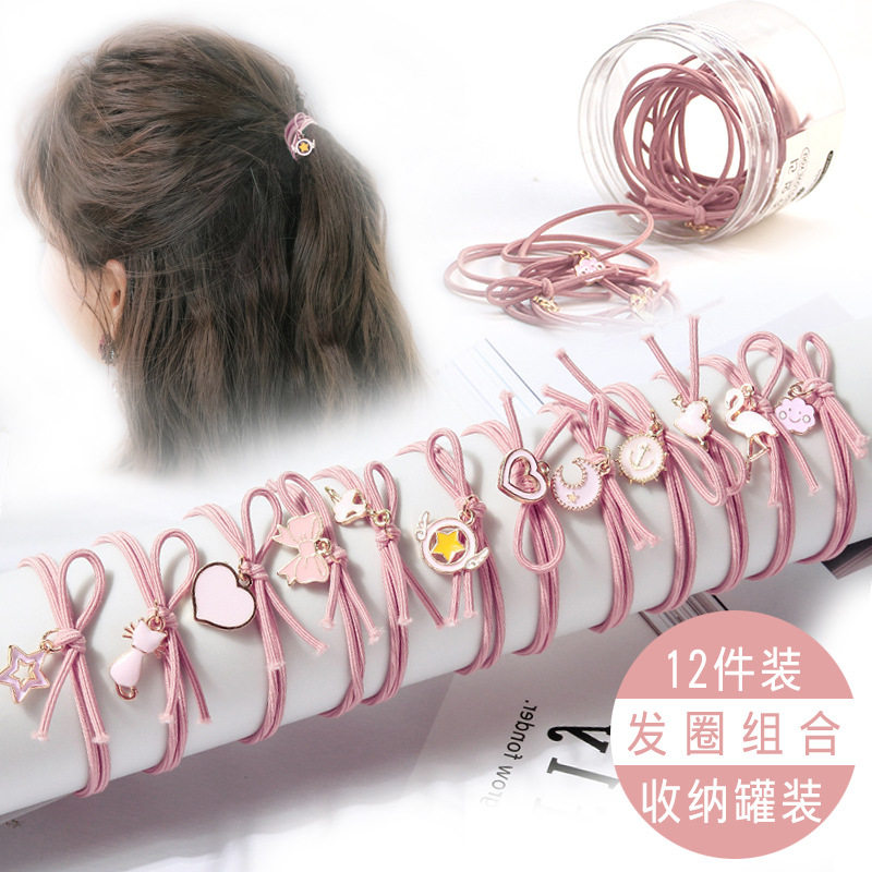 皮筋韩国森女系粉色饰品发绳