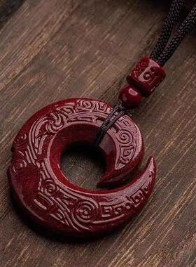 2026天然朱砂时来运转吊坠本命年龙蛇马转运挂件男女款高含量紫金