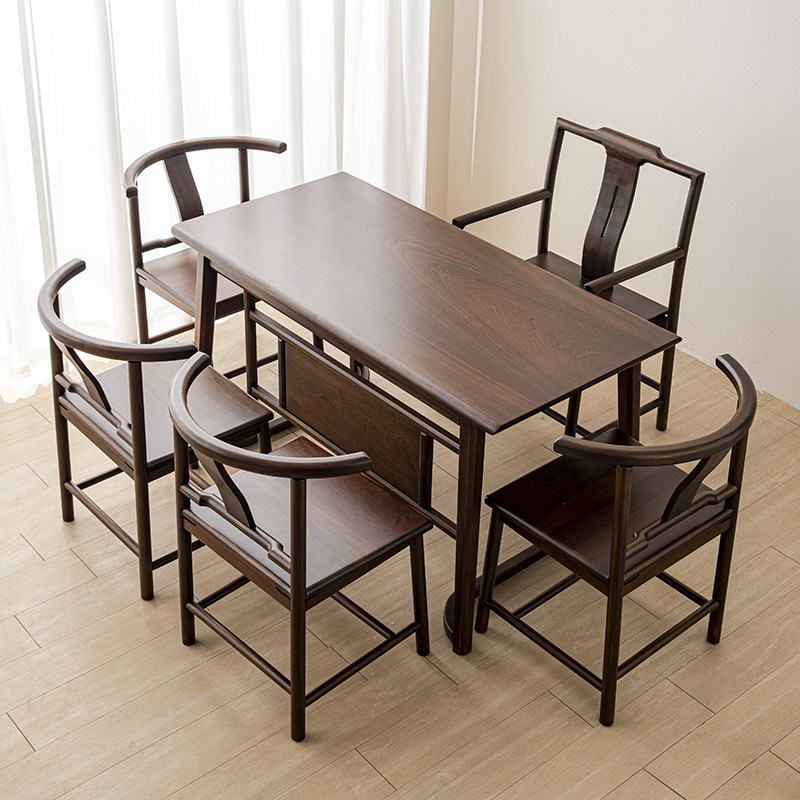 新中式禅意泡茶桌实木多功能办公会客桌高端大板家用定制2025新款