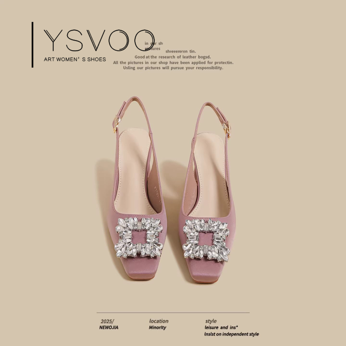 YSVOO【法式】女鞋2026夏季新款名媛风包头凉鞋浅口玛丽珍单鞋