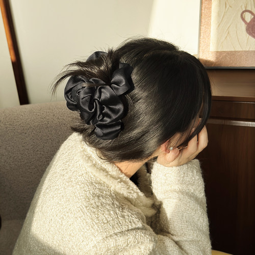 发抓丝绸气质云朵抓夹显发量饱满