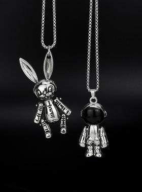 太空人兔子男项链女毛衣链装饰链