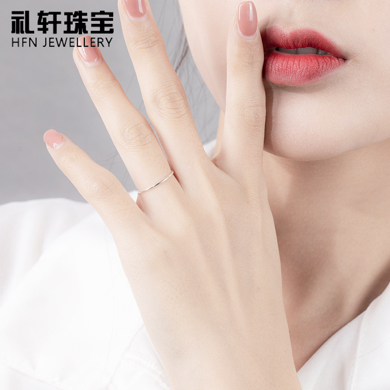 S999 RING WOMENS NICHE DESIGN FASHION PERSONALITY RING RING RING THIN OPENING COLD WIND SIMPLE