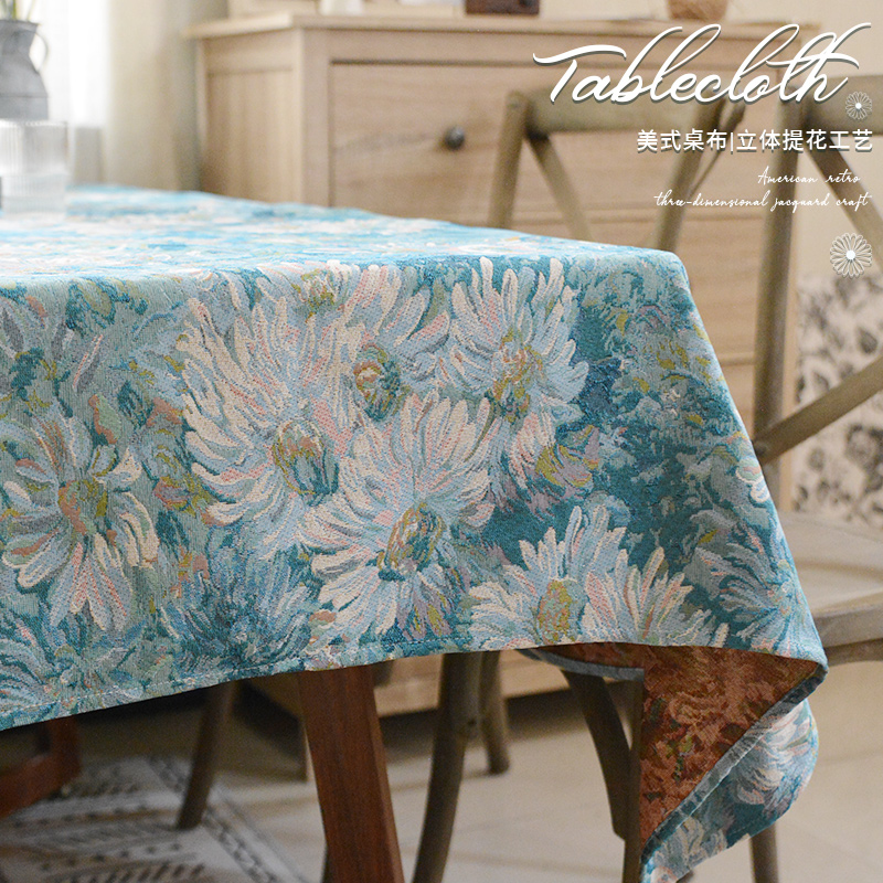新款桌布布艺轻奢高级感美式复古
