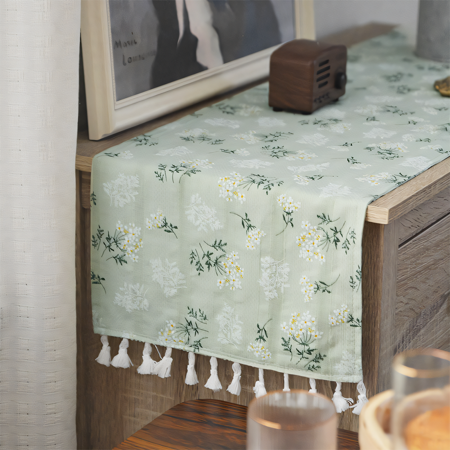 法式ins风桌旗全棉布艺长条桌布