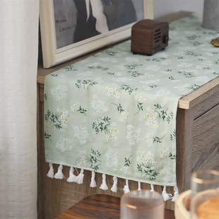 韩式桌旗ins风电视柜盖布美式乡村田园餐边柜长条桌布艺法式盖巾