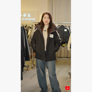 1家 923 刺绣小树冲锋羽绒服