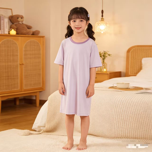 KAD 61213 撞色领子睡裙
