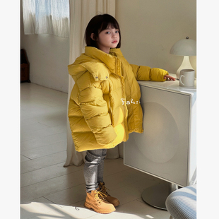 纯色羽绒服 方块中长款 FAZ 3328