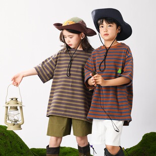 奔赴山野 登山户外运动 短袖 条纹 2417