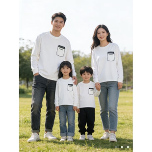 打底T恤 刺绣口袋长袖 880389