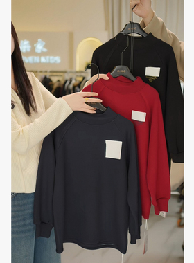 M家 8652 M字母一体绒卫衣