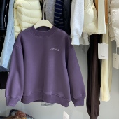 FAZ 烫钻小熊一体绒卫衣 6681