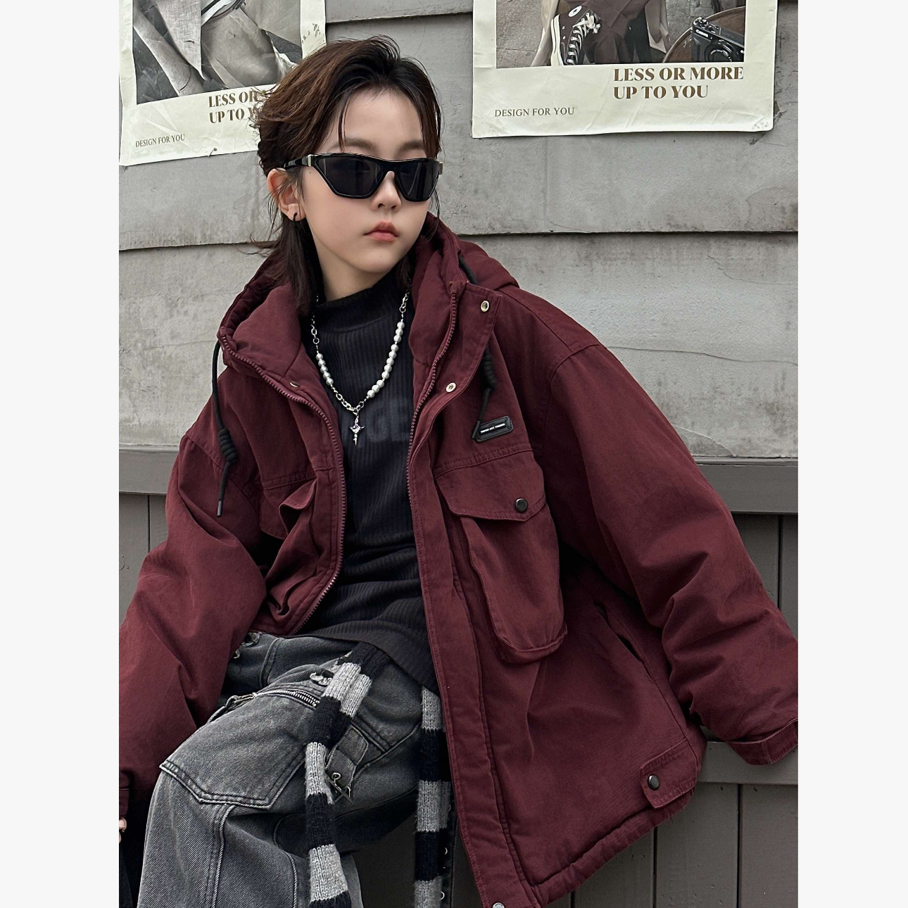 EVERY 68116 纯棉牛仔大口袋棉衣