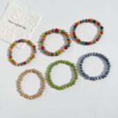 景德镇陶瓷手链清新简约素圈新中式 简约饰品学生情侣礼物陶瓷手串