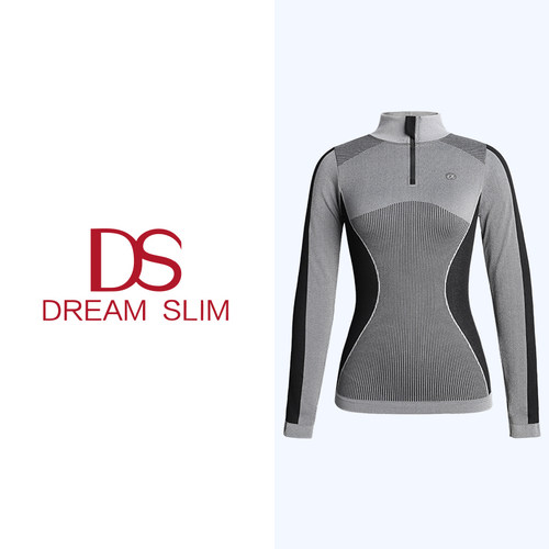 新升级压缩衣 收腹紧身显瘦瑜伽服长袖半高领户外健身运动上衣