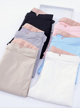 韩版黑色打底裤女外穿春秋2024新款九分百搭显瘦薄款小脚铅笔裤夏