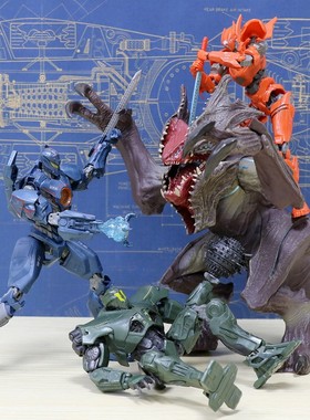 环太平洋2机甲复仇流浪者黑曜石雅典娜泰坦 雷怪可动人偶玩具手办