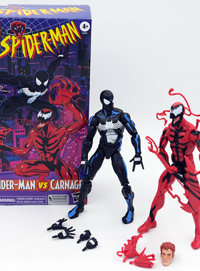 漫威传奇Marvel Legends 蜘蛛侠VS屠杀共生体组合6寸可动手办模型