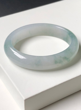 53圈1YX12315401贵妃镯 大艺珠宝冰糯种飘花缅甸天然翡翠A货手镯