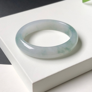 53圈1YX12315401贵妃镯 大艺珠宝冰糯种飘花缅甸天然翡翠A货手镯