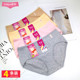 女纯棉正品 4条组合装 彩田内裤 215中腰全棉质面料舒适柔软包臀少女