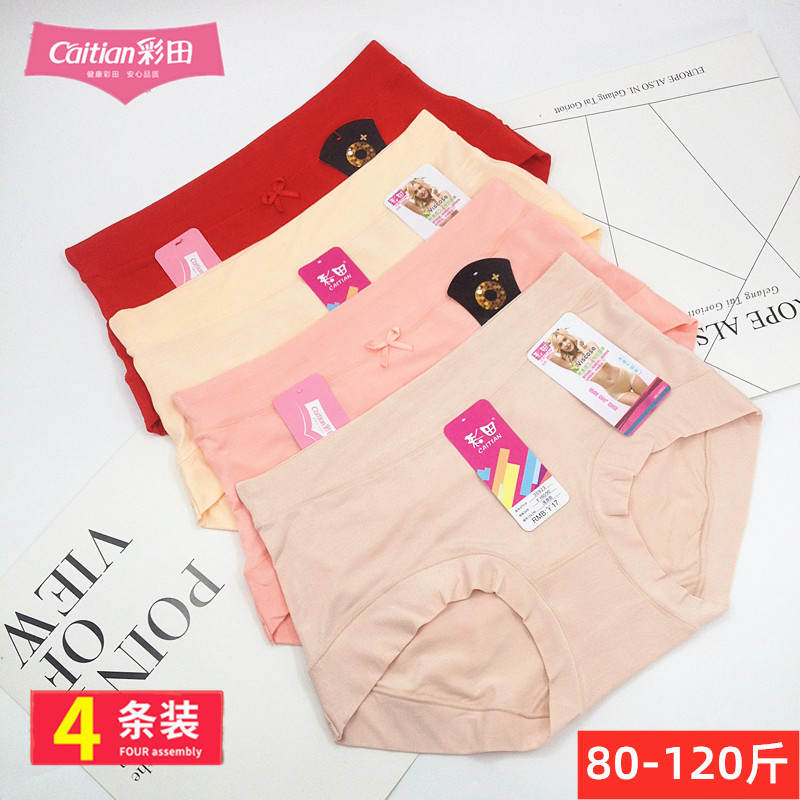彩田内裤女莫代尔中高腰抗菌舒适
