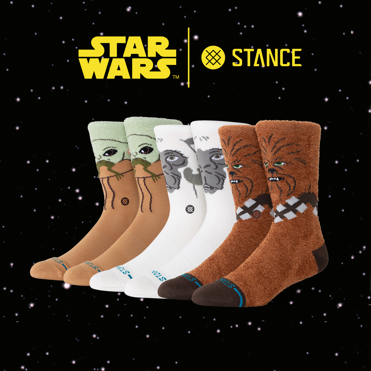 星战联名冬季毛绒保暖中筒袜