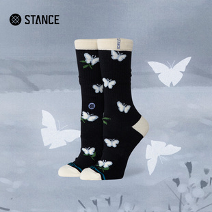 STANCE斯坦斯545暗夜蝴蝶中筒休闲袜女袜夏季 吸汗透气袜子潮 薄款