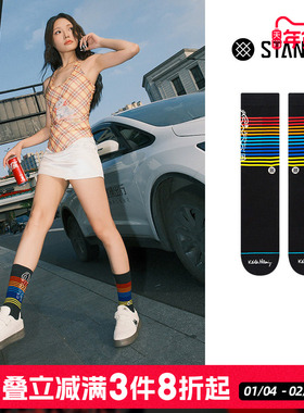 STANCE 艺术家KEITH HARING联名款545休闲中筒袜子男女棉透气吸汗