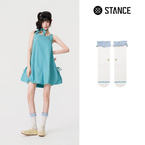 STANCE复古学院风白色女袜中筒袜