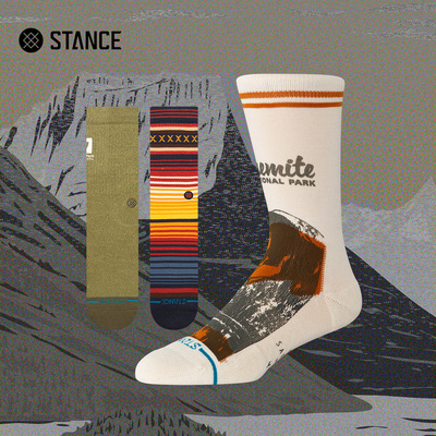STANCE x 美国国家公园NAT.PARKS联名款中筒休闲袜夏季透气男女袜