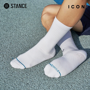 STANCE经典ICON系列运动中筒袜子香薰夏季吸汗棉袜袜男女休闲白袜